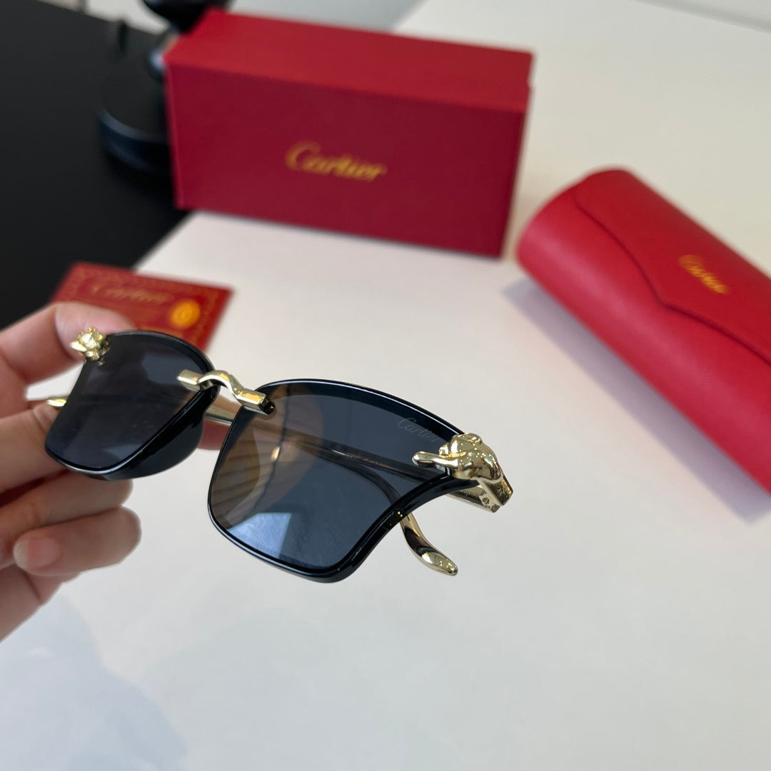 Cartier Lightweight Metal Rimless Silver Lens Sunglasses for Men & Wo - 415918 - detail image 6