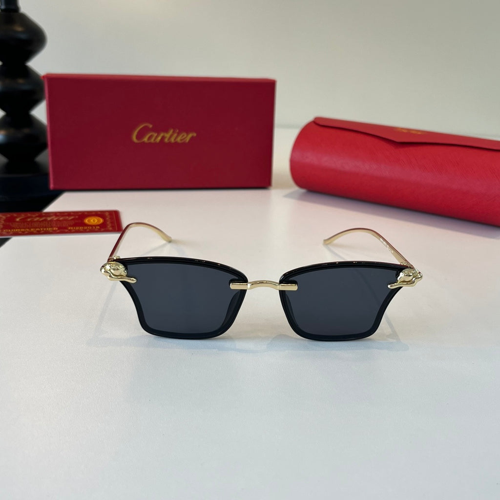 Cartier Lightweight Metal Rimless Silver Lens Sunglasses for Men & Wo - 432294 - detail image 2