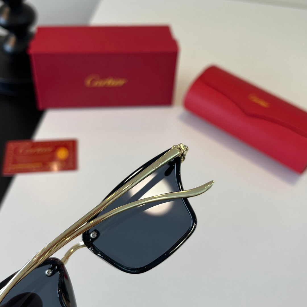 Cartier Lightweight Metal Rimless Silver Lens Sunglasses for Men & Wo - 415918 - detail image 7