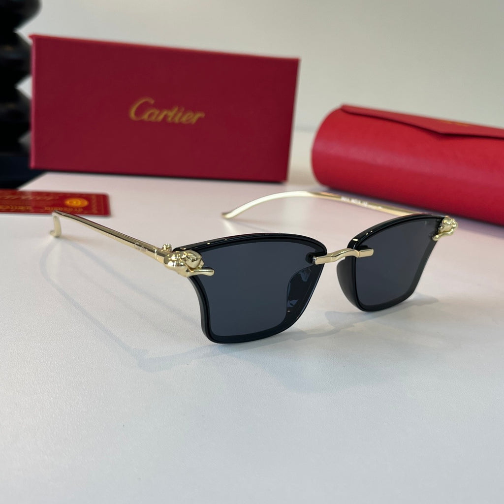 Cartier Lightweight Metal Rimless Silver Lens Sunglasses for Men & Wo - 432294