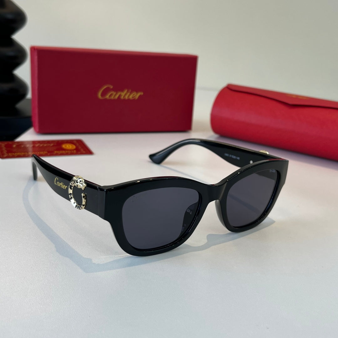 Cartier Fashion Black Lens Sunglasses for Men & Women - 465766