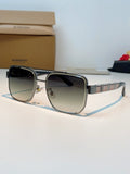 Burberry Metal Square Gray Lens Sunglasses for Men