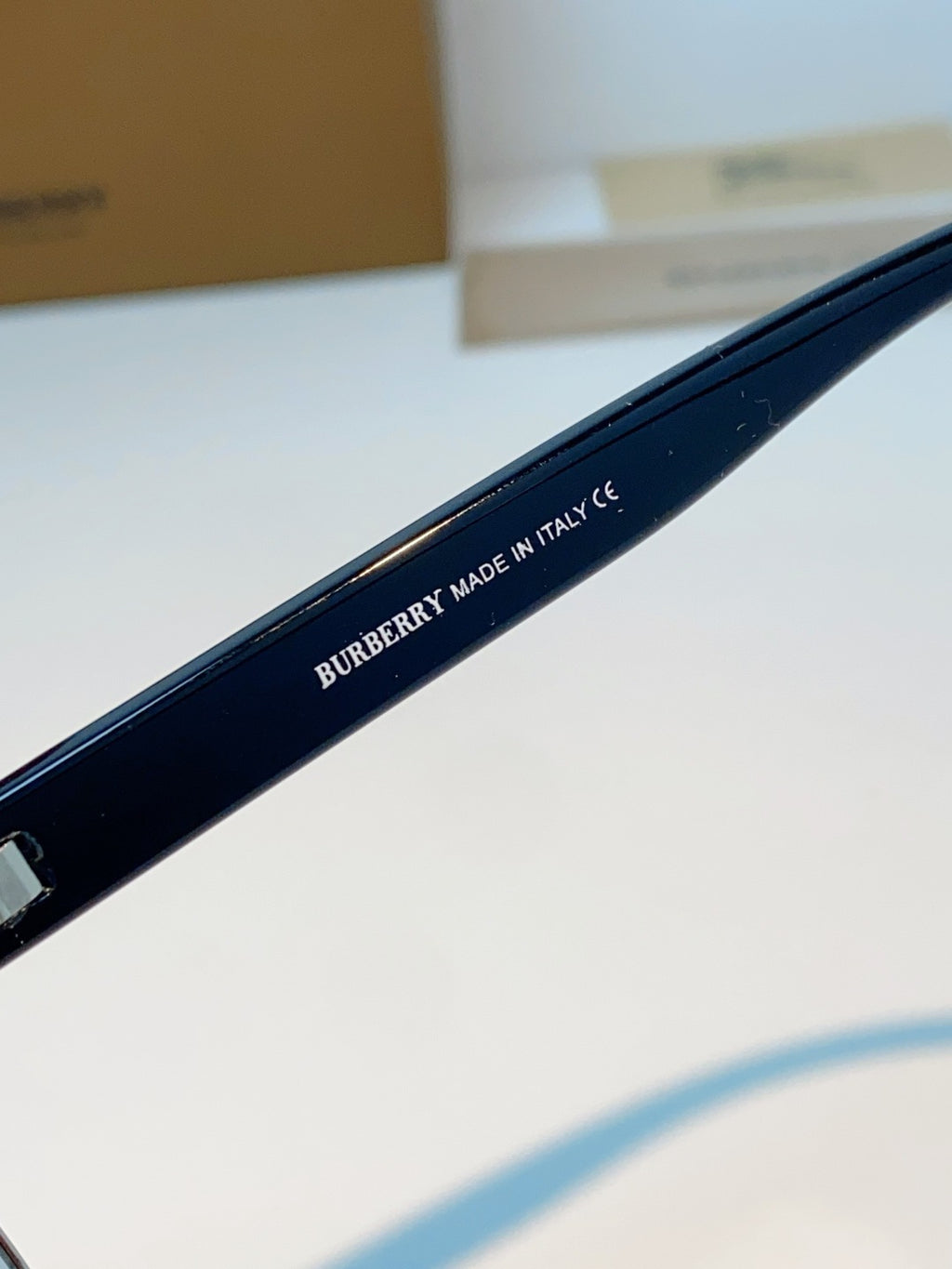Burberry Metal Square Blue Lens Sunglasses for Men - 382870 - detail image 9