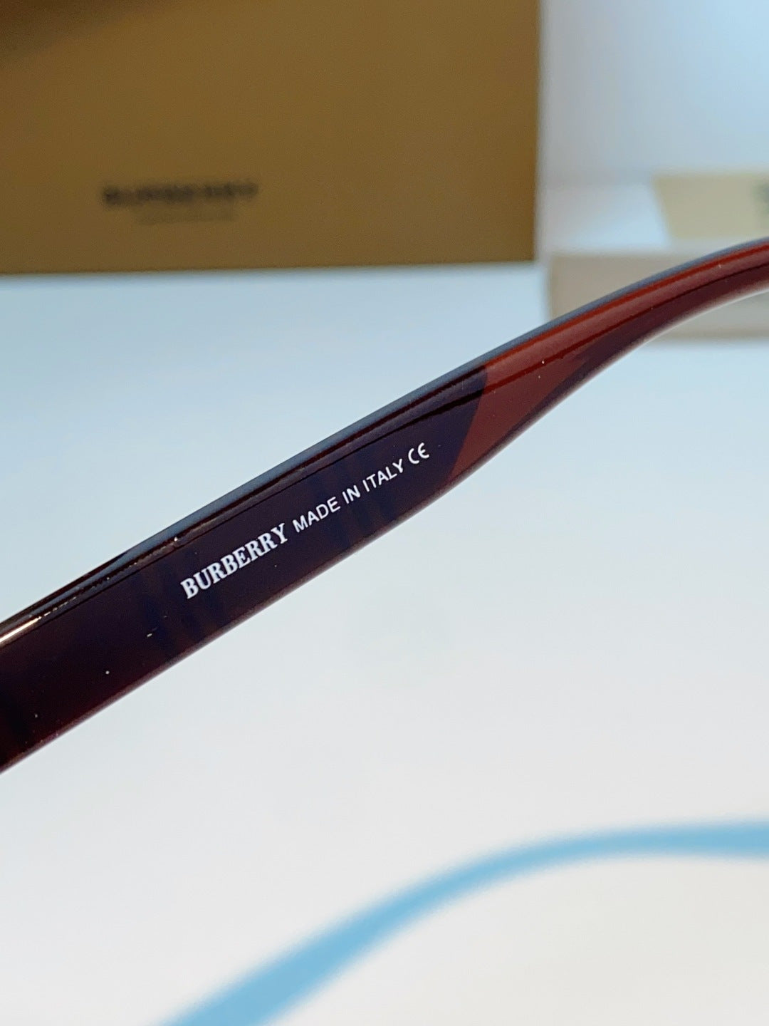 Burberry Metal Square Brown Lens Sunglasses for Men - detail image 7