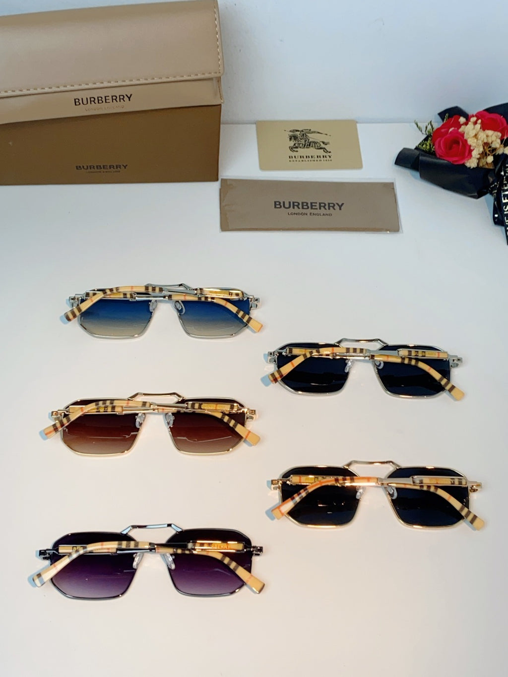 Burberry Metal Fashion Black Lens Sunglasses for Men & Women - 358618 - detail image 12