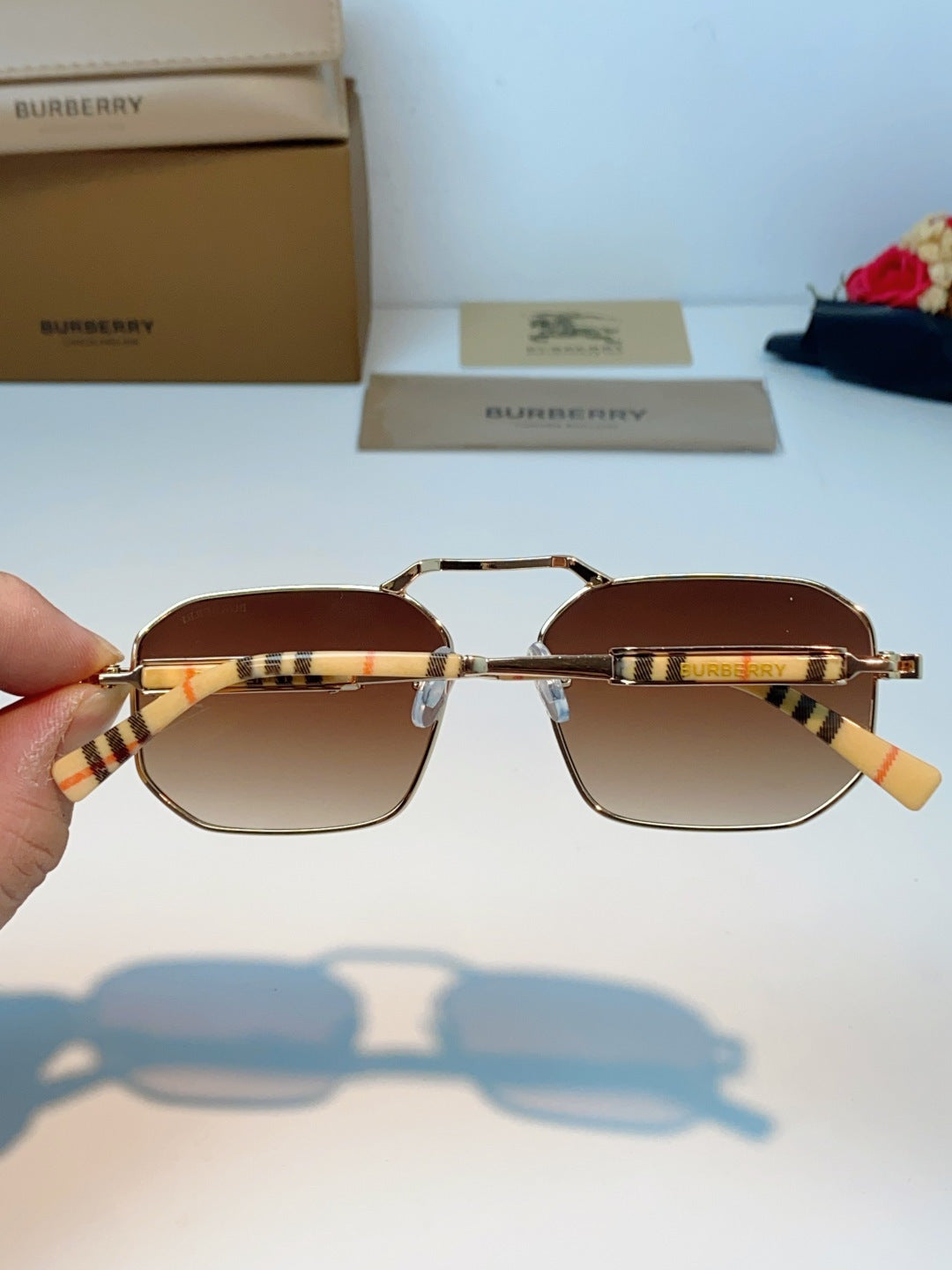 Burberry Metal Fashion Brown Lens Sunglasses for Men & Women - detail image 5