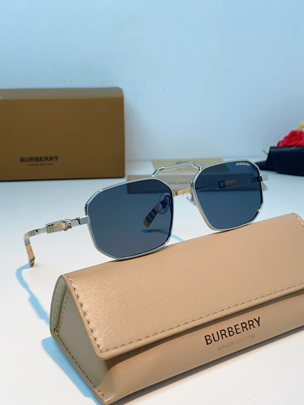 Burberry Metal Fashion Black Lens Sunglasses for Men & Women - 358618 - detail image 11
