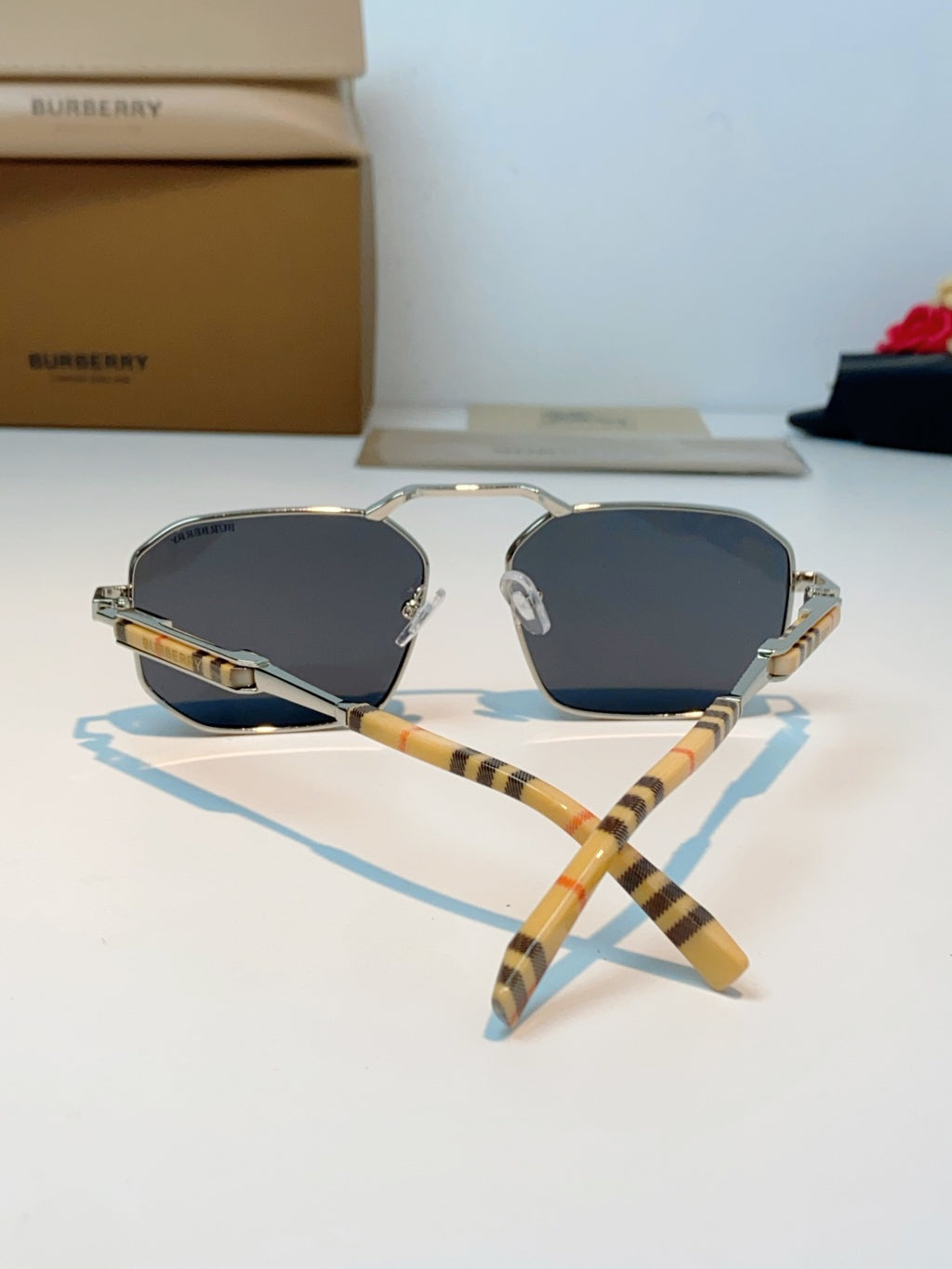 Burberry Metal Fashion Black Lens Sunglasses for Men & Women - 358618 - detail image 3