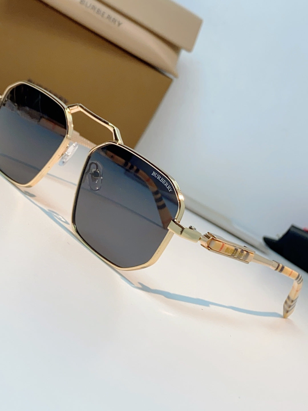 Burberry Metal Fashion Black Lens Sunglasses for Men & Women - detail image 7