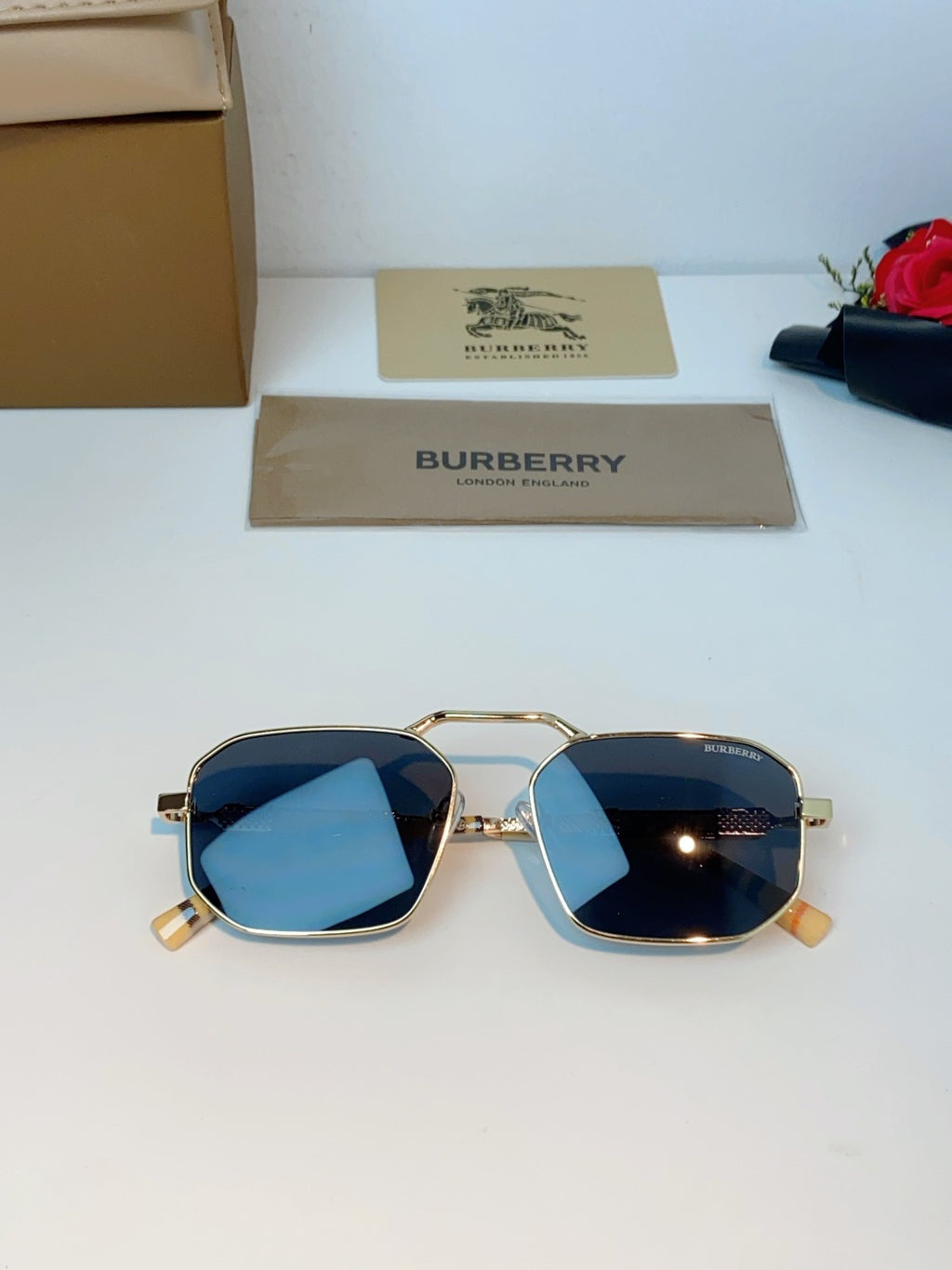 Burberry Metal Fashion Black Lens Sunglasses for Men & Women - detail image 10