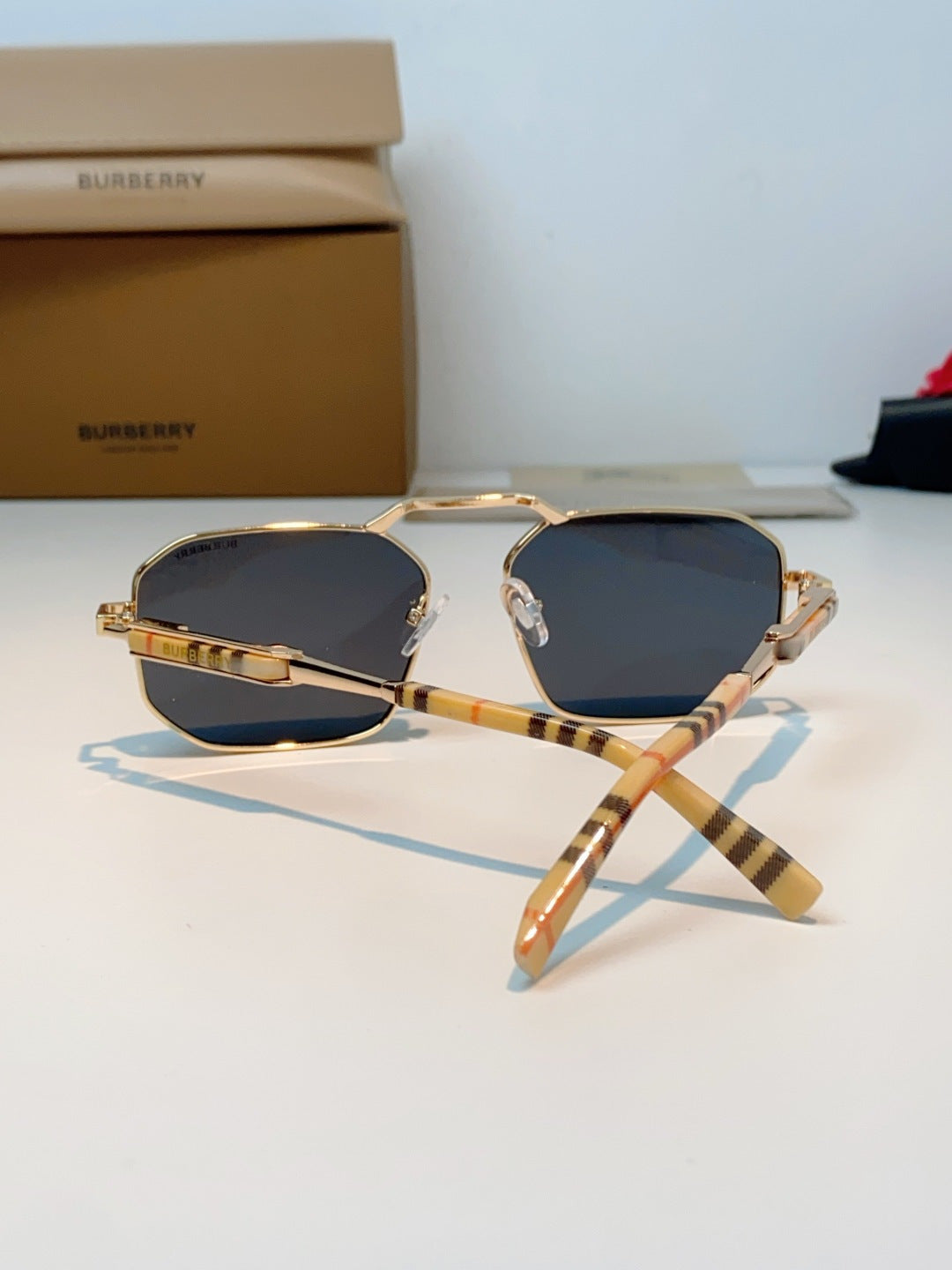 Burberry Metal Fashion Black Lens Sunglasses for Men & Women - detail image 3