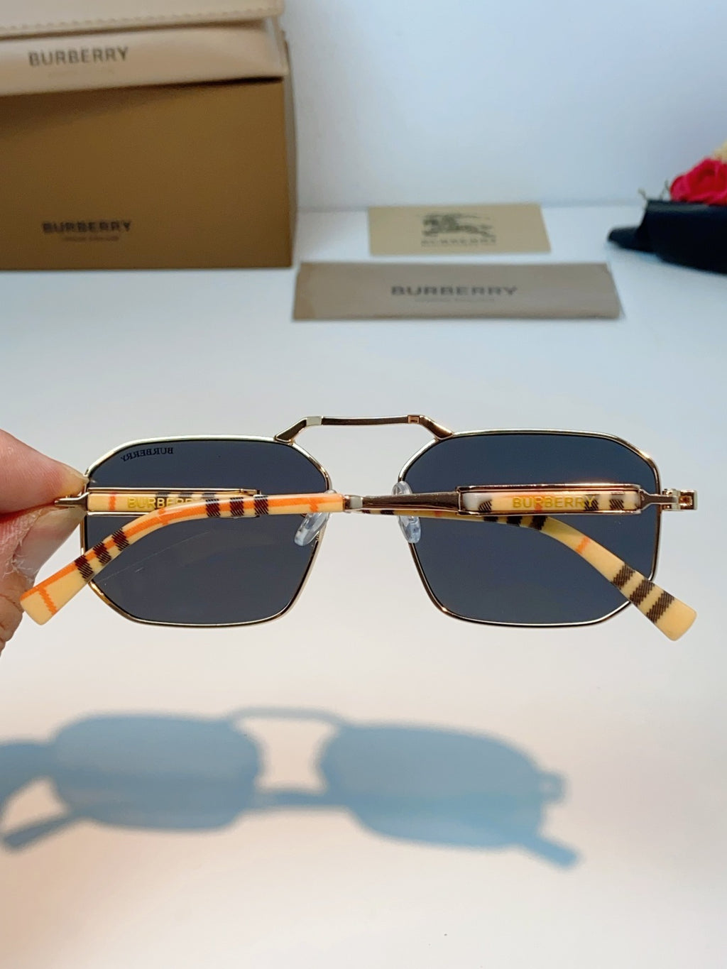 Burberry Metal Fashion Black Lens Sunglasses for Men & Women - detail image 5