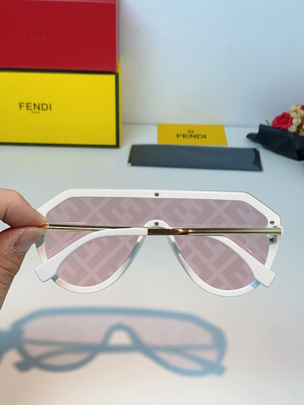 Fendi Lightweight Rimless Silver Lens Sunglasses for Men & Women - 358760 - detail image 5