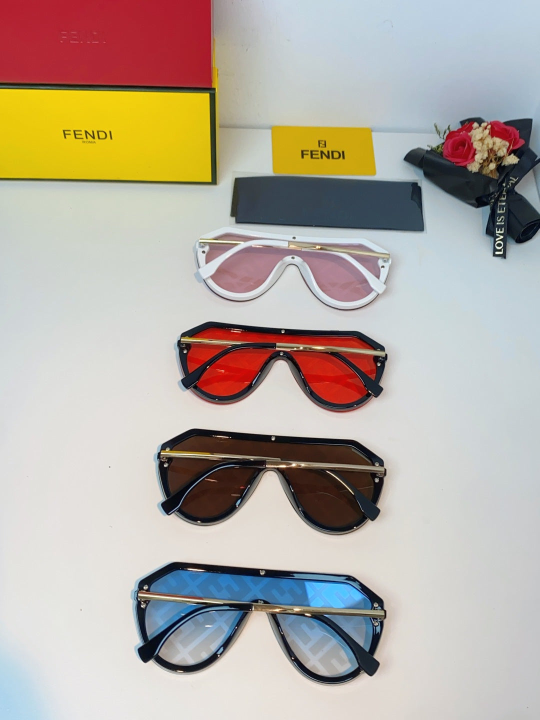 Fendi Lightweight Rimless Brown Lens Sunglasses for Men & Women - 358762 - detail image 10