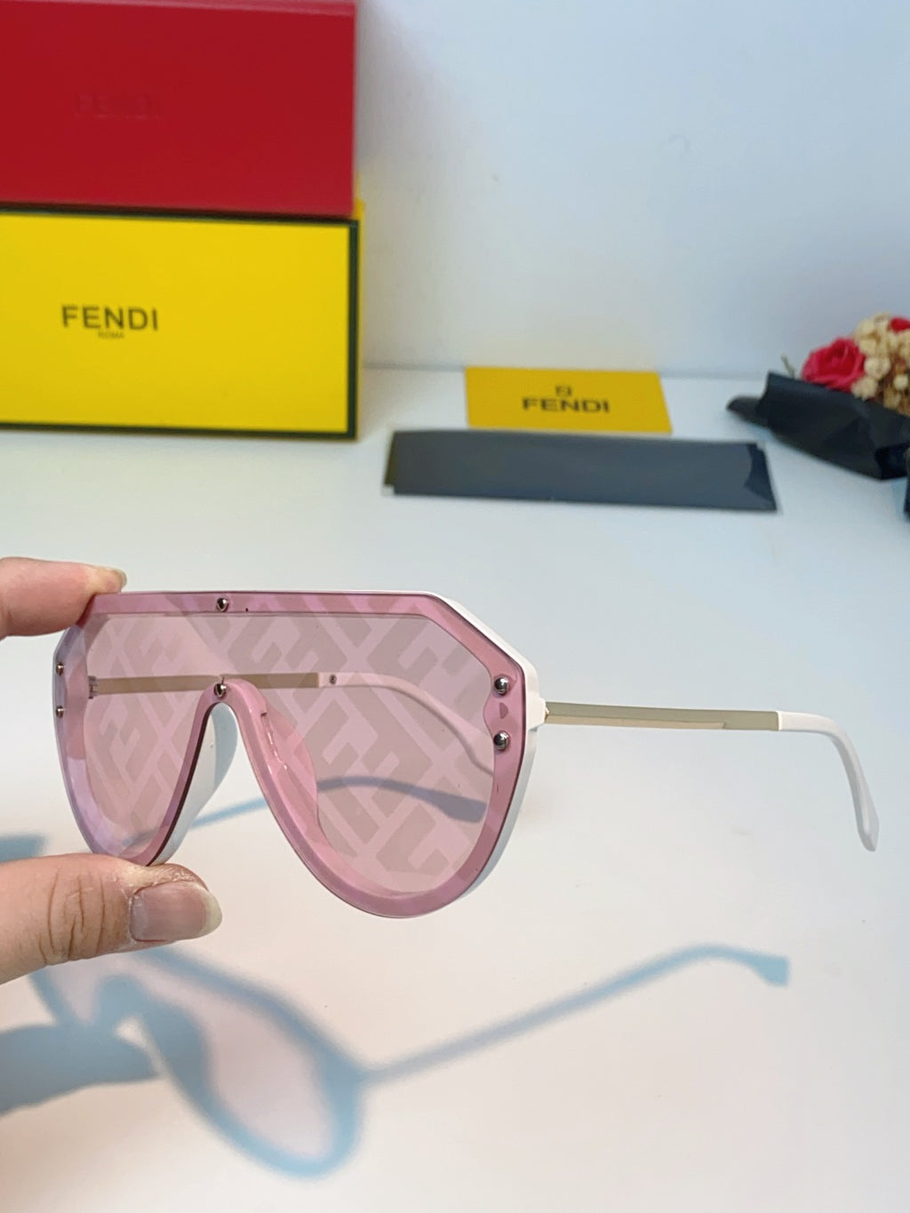 Fendi Lightweight Rimless Silver Lens Sunglasses for Men & Women - 358760 - detail image 6