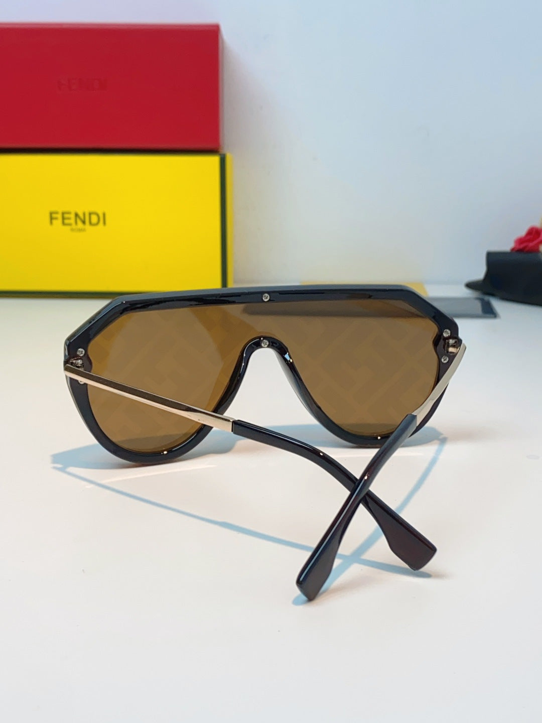 Fendi Lightweight Rimless Brown Lens Sunglasses for Men & Women - 358762 - detail image 3