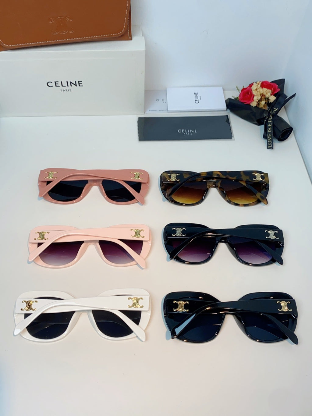 Celine Cat-Eye Black Lens Sunglasses for Men & Women - 358331 - detail image 12