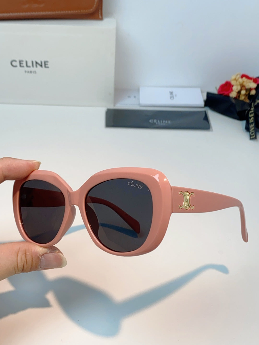 Celine Cat-Eye Black Lens Sunglasses for Men & Women - 358327 - detail image 6
