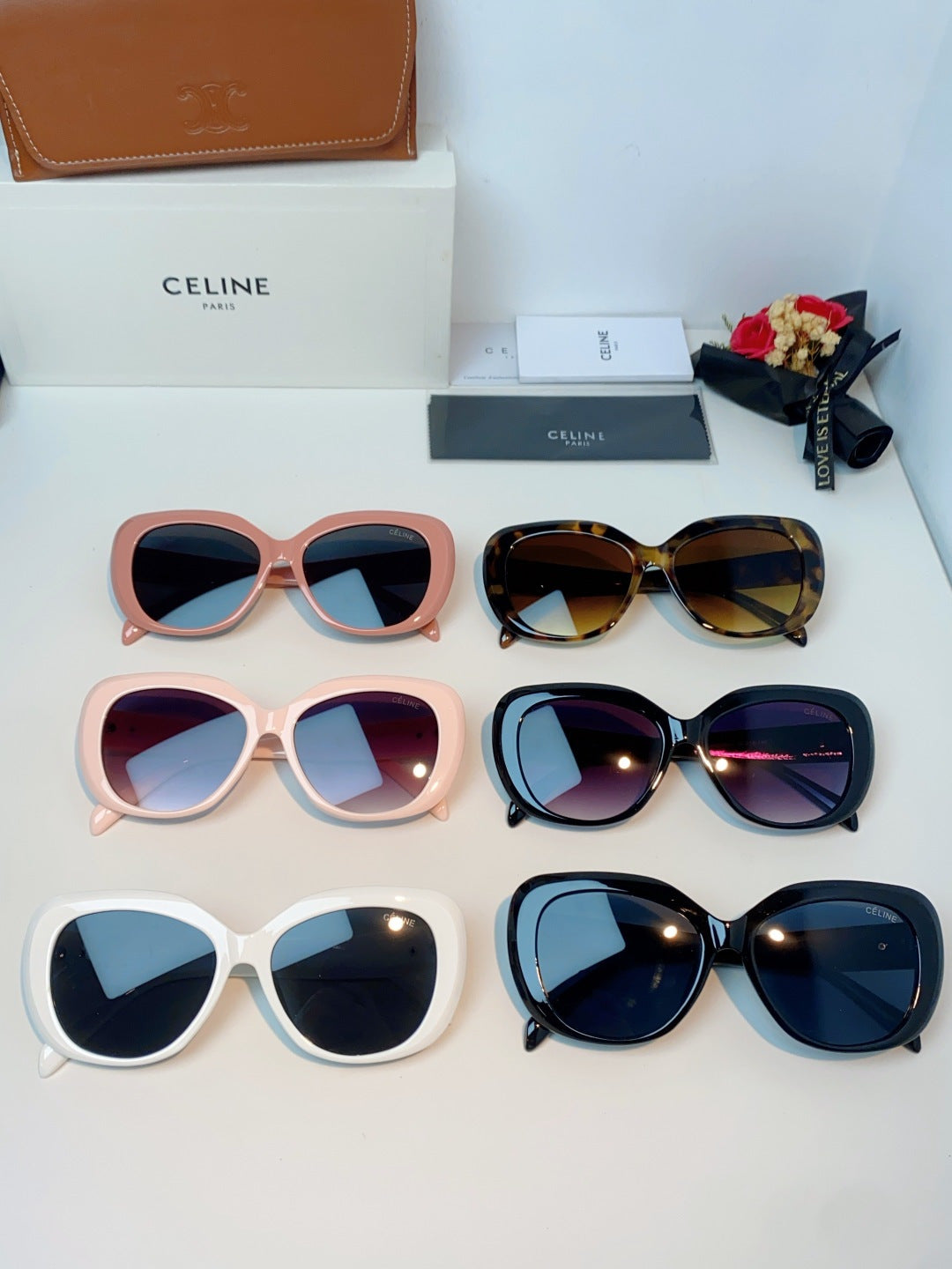 Celine Cat-Eye Black Lens Sunglasses for Men & Women - 358327 - detail image 13
