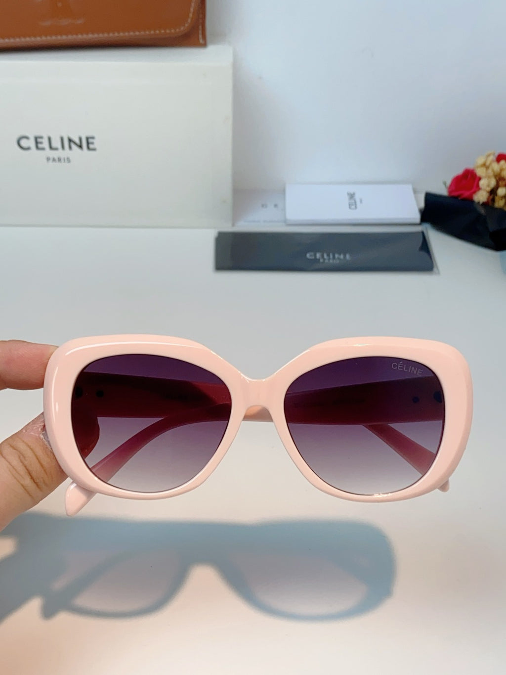 Celine Cat-Eye Purple Lens Sunglasses for Men & Women - detail image 4