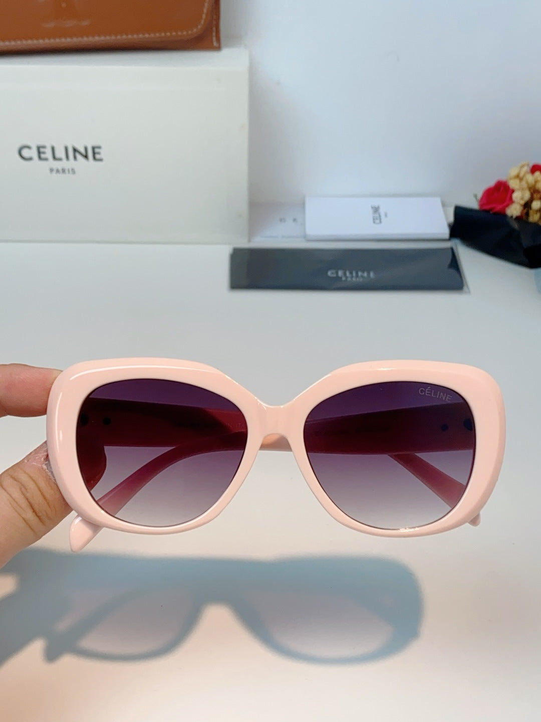 Celine Cat-Eye Purple Lens Sunglasses for Men & Women - detail image 4