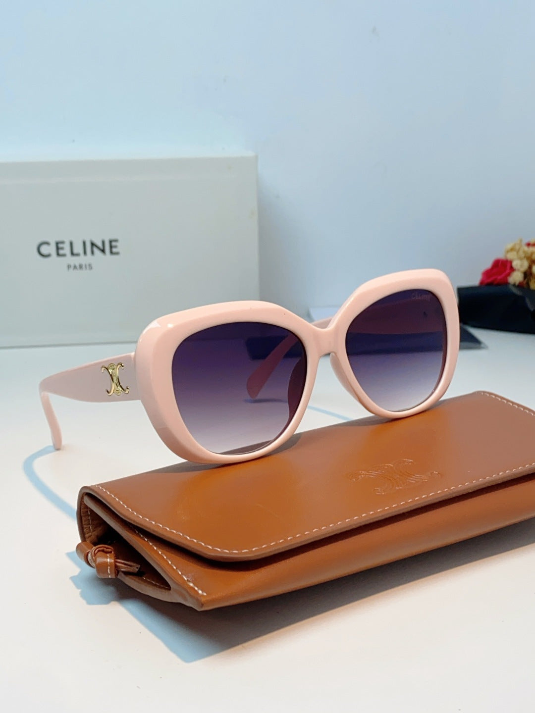Celine Cat-Eye Purple Lens Sunglasses for Men & Women - detail image 11