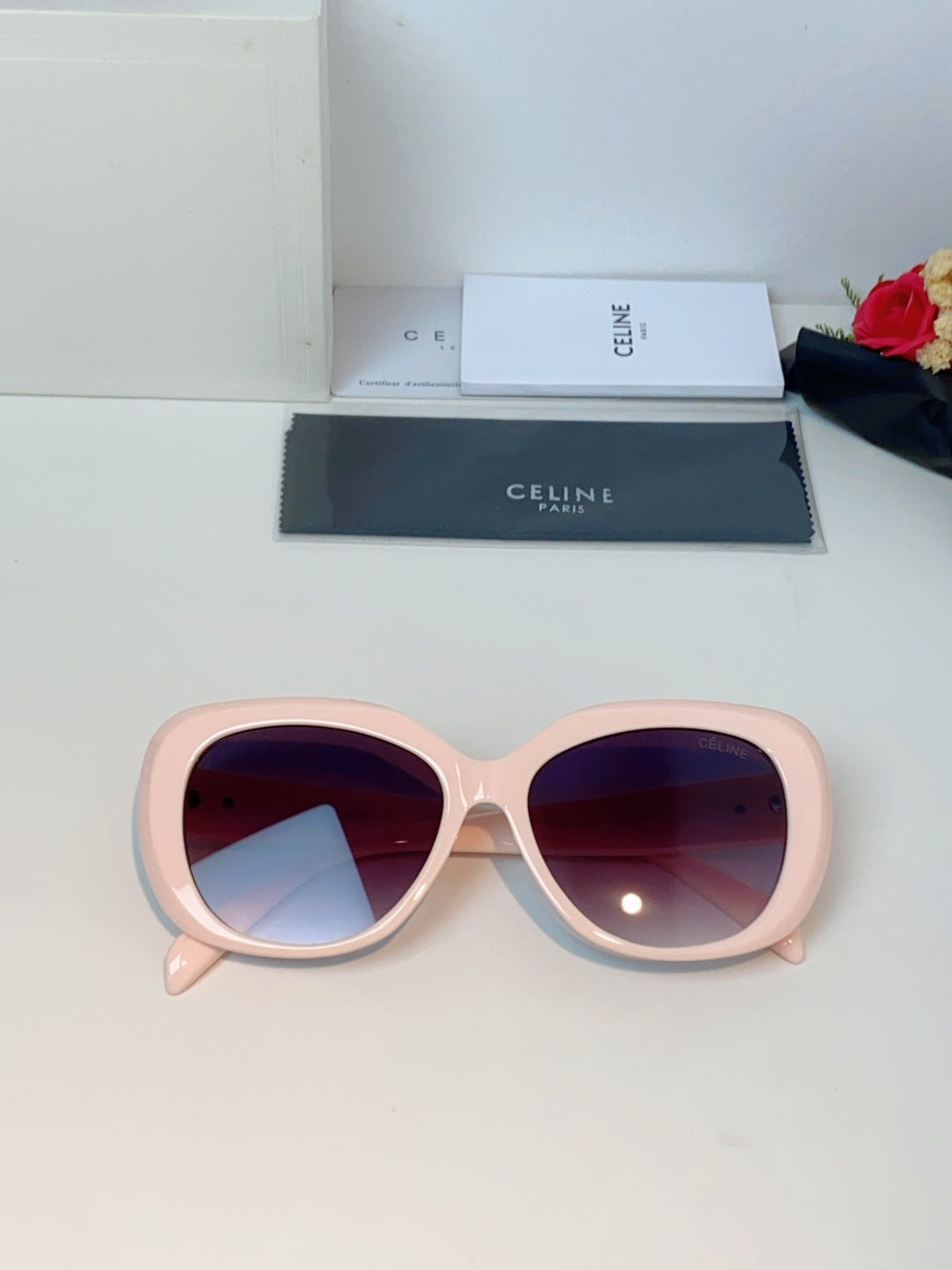 Celine Cat-Eye Purple Lens Sunglasses for Men & Women - detail image 10