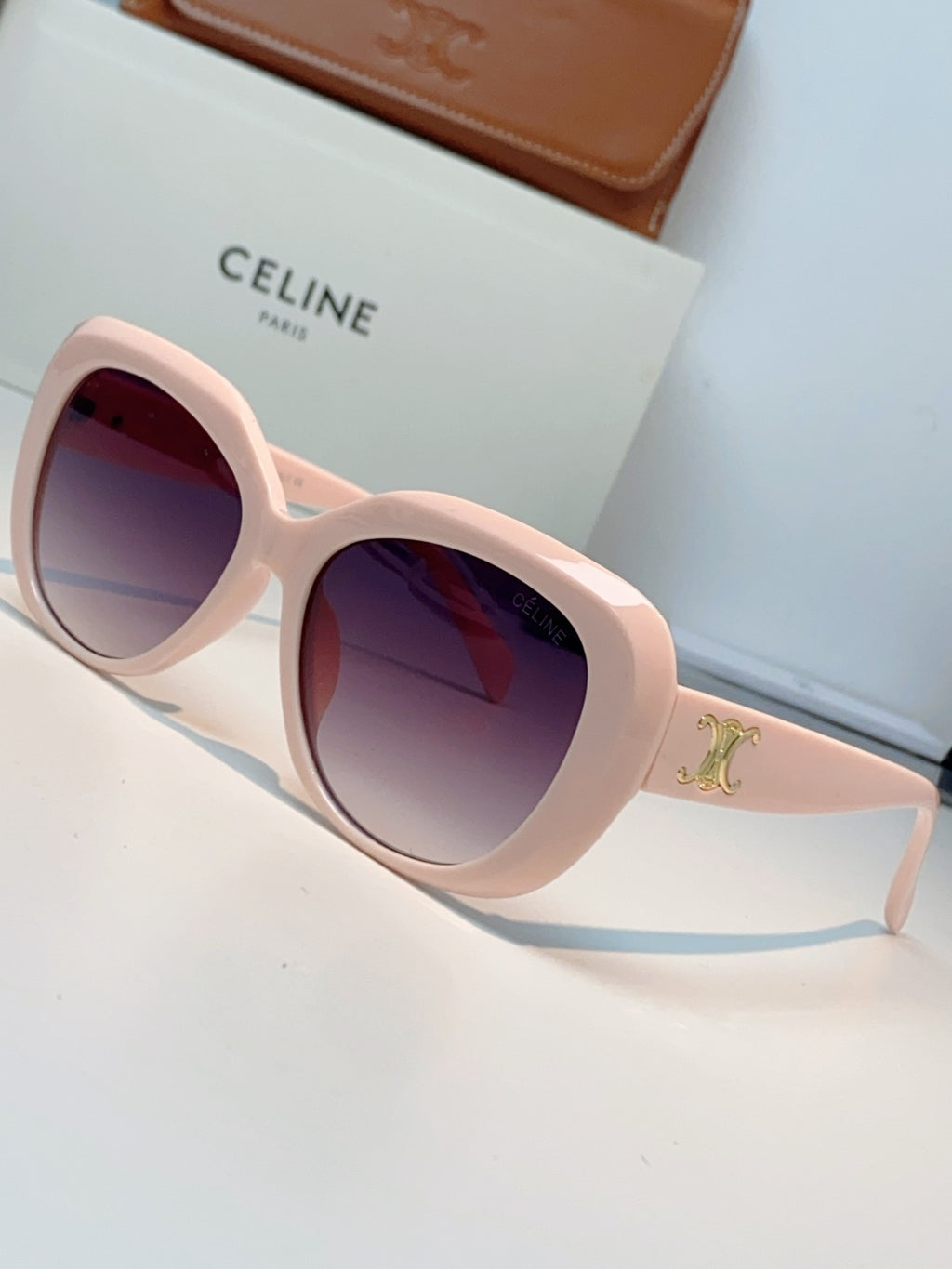 Celine Cat-Eye Purple Lens Sunglasses for Men & Women - detail image 7