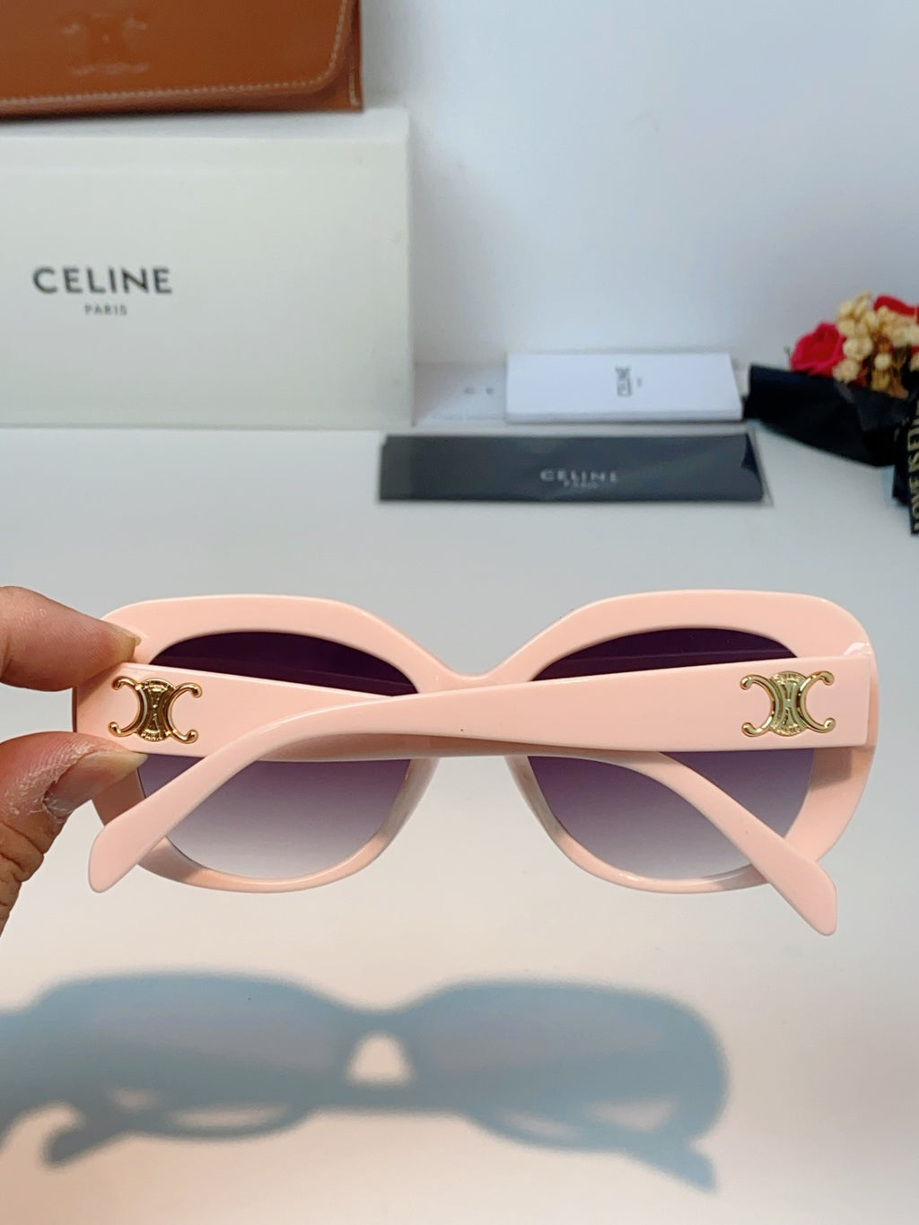 Celine Cat-Eye Purple Lens Sunglasses for Men & Women - detail image 5