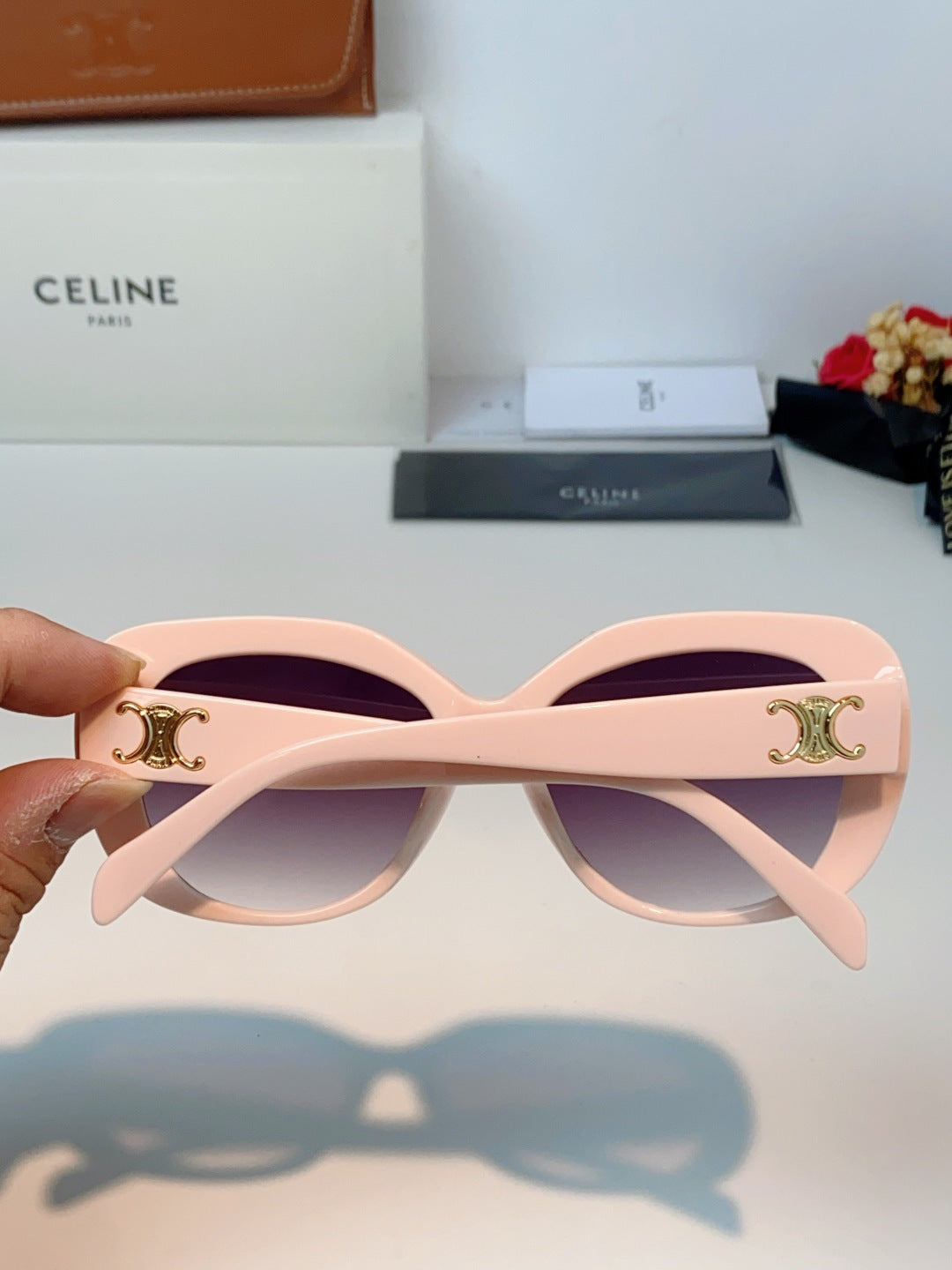 Celine Cat-Eye Purple Lens Sunglasses for Men & Women - detail image 5