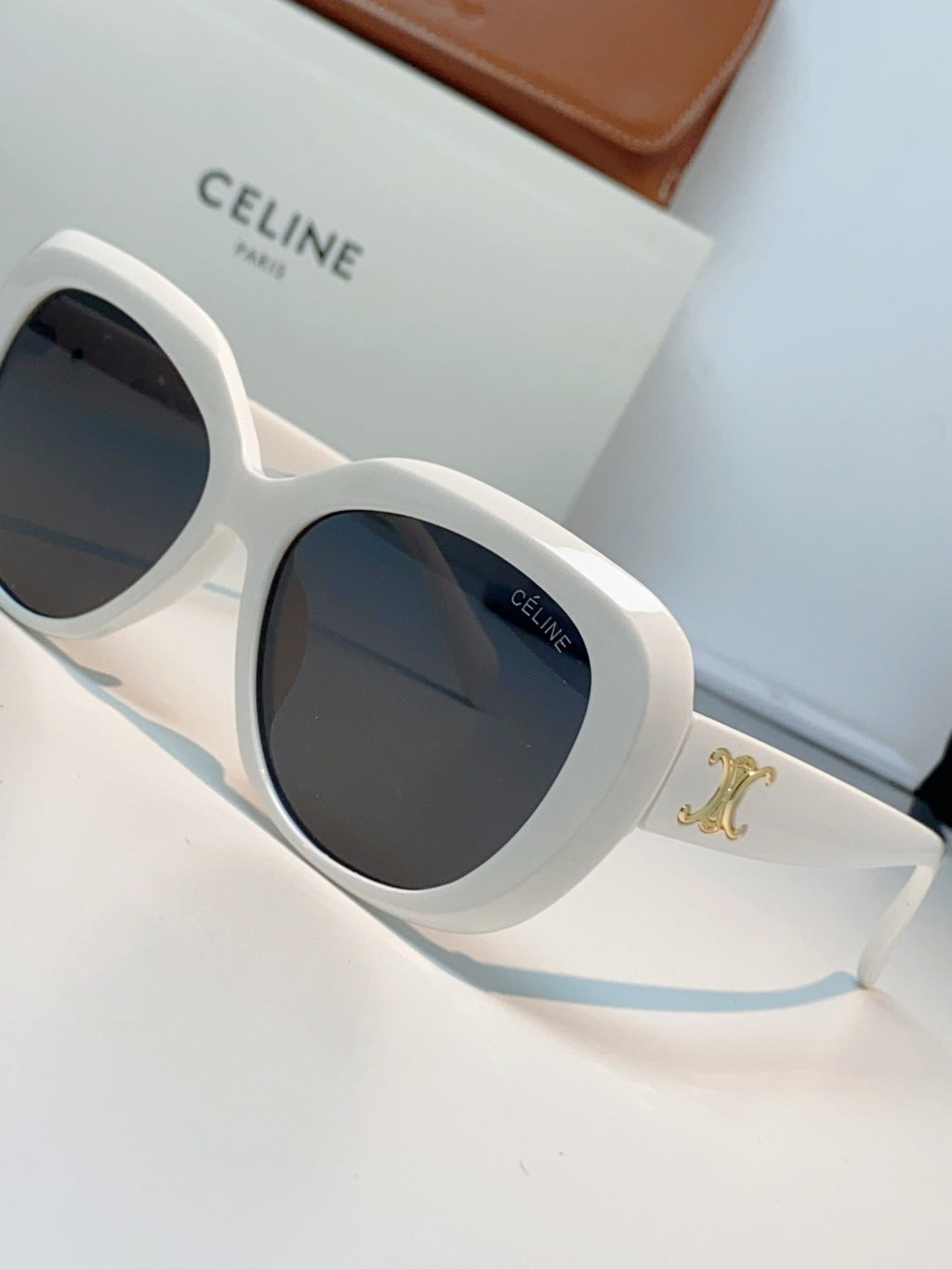 Celine Cat-Eye Black Lens Sunglasses for Men & Women - 358329 - detail image 7