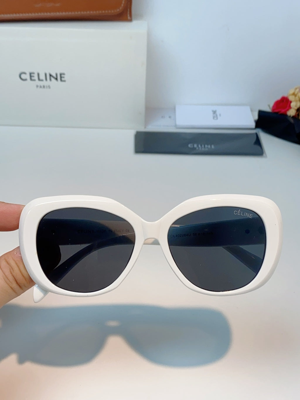 Celine Cat-Eye Black Lens Sunglasses for Men & Women - 358329 - detail image 4