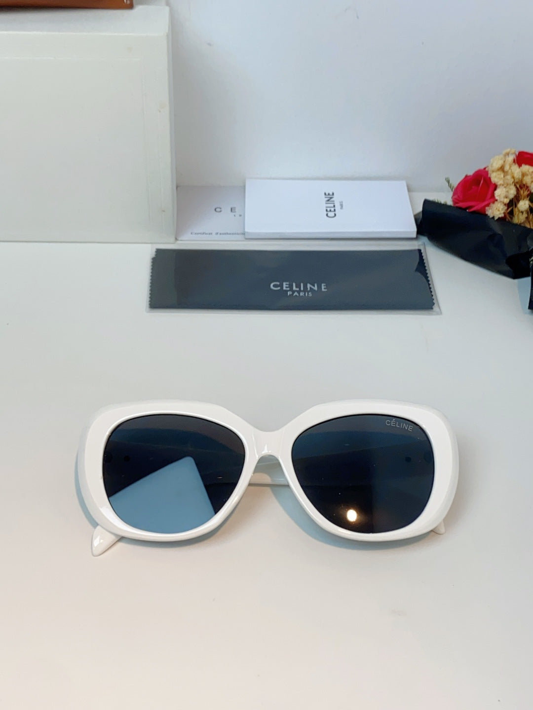 Celine Cat-Eye Black Lens Sunglasses for Men & Women - 358329 - detail image 10