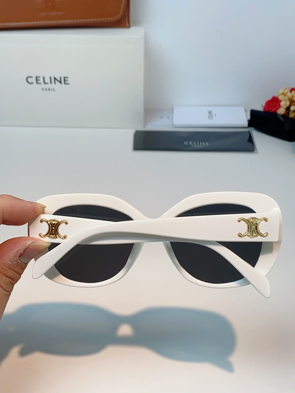 Celine Cat-Eye Black Lens Sunglasses for Men & Women - 358329 - detail image 5