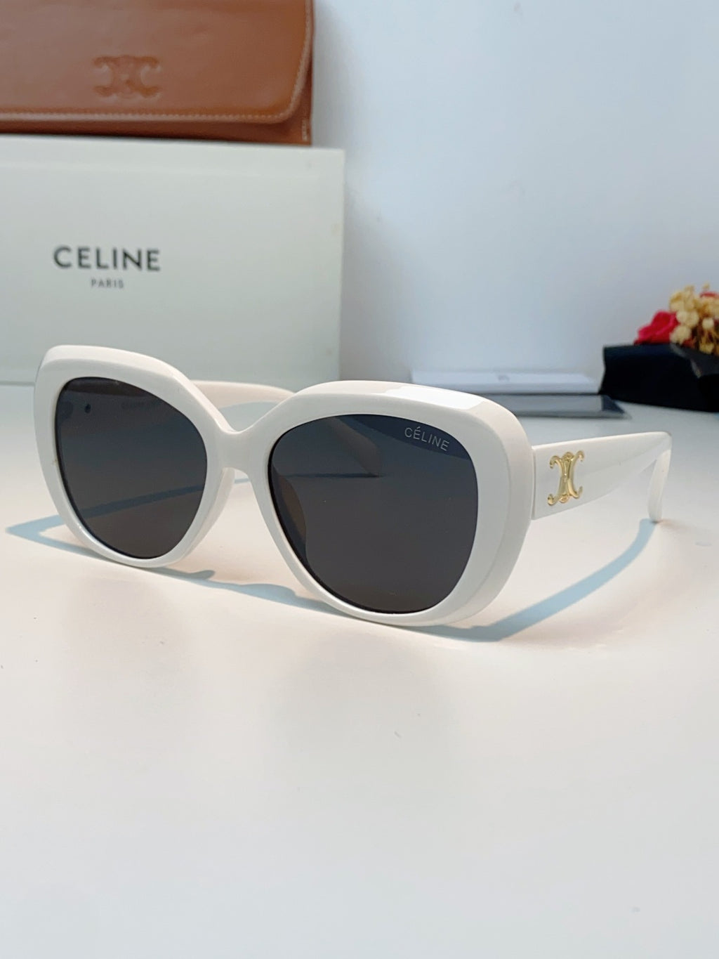 Celine Cat-Eye Black Lens Sunglasses for Men & Women - 358329
