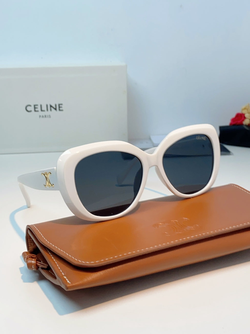 Celine Cat-Eye Black Lens Sunglasses for Men & Women - 358329 - detail image 11