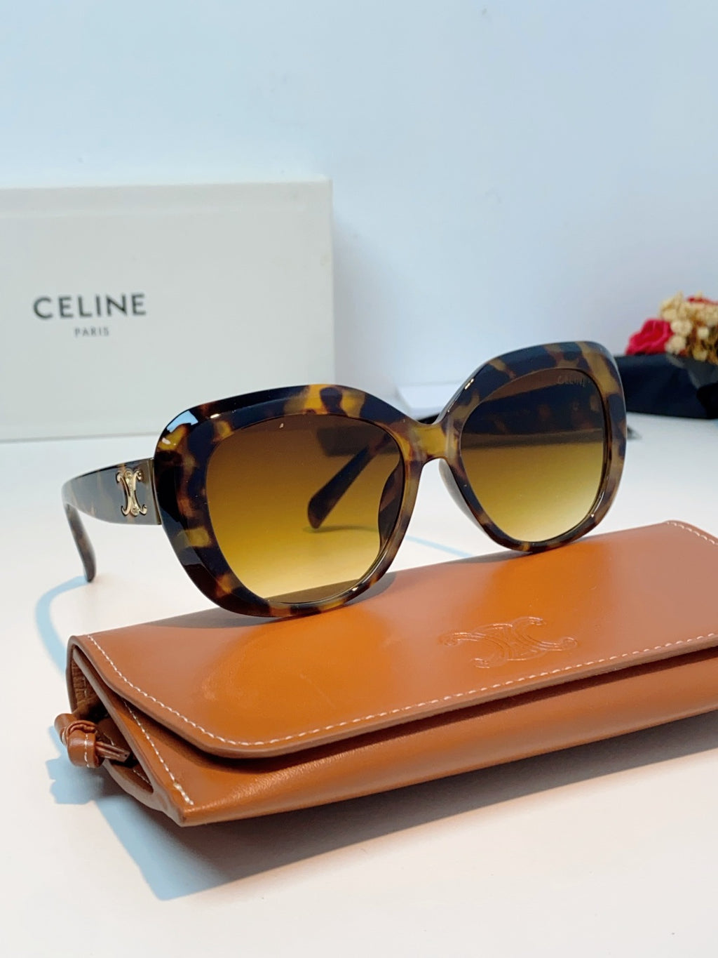 Celine Cat-Eye Brown Lens Sunglasses for Men & Women - 358330 - detail image 11
