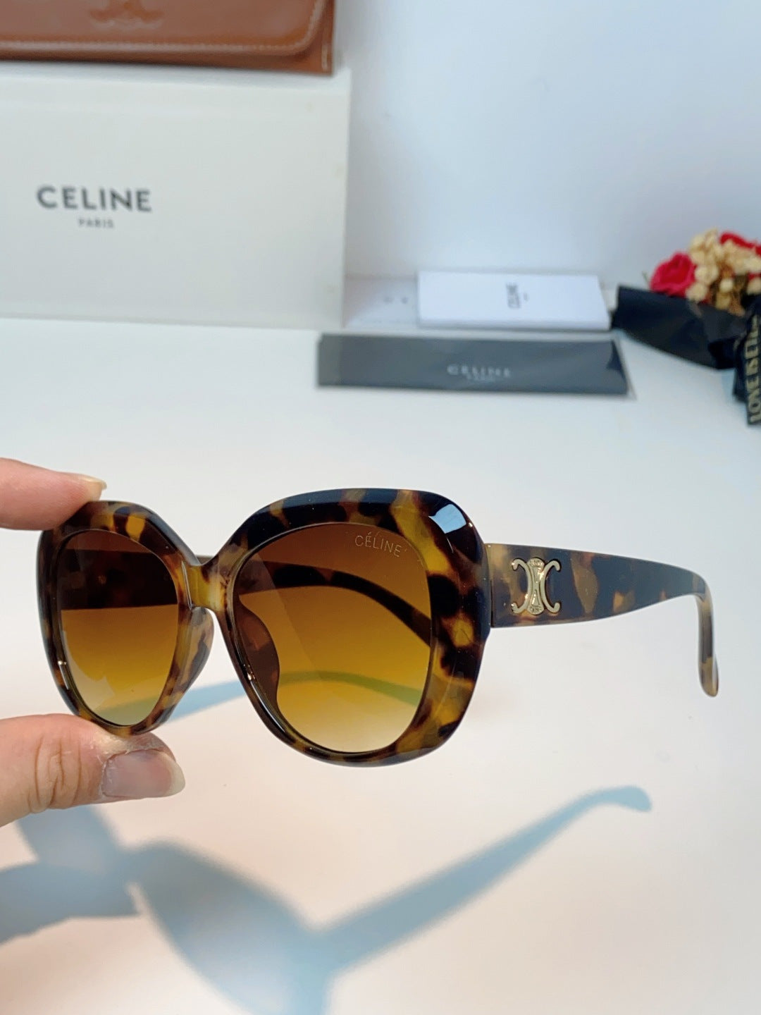 Celine Cat-Eye Brown Lens Sunglasses for Men & Women - 358330 - detail image 6