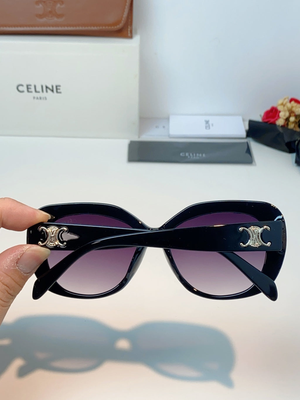 Celine Cat-Eye Black Lens Sunglasses for Men & Women - 358331 - detail image 5