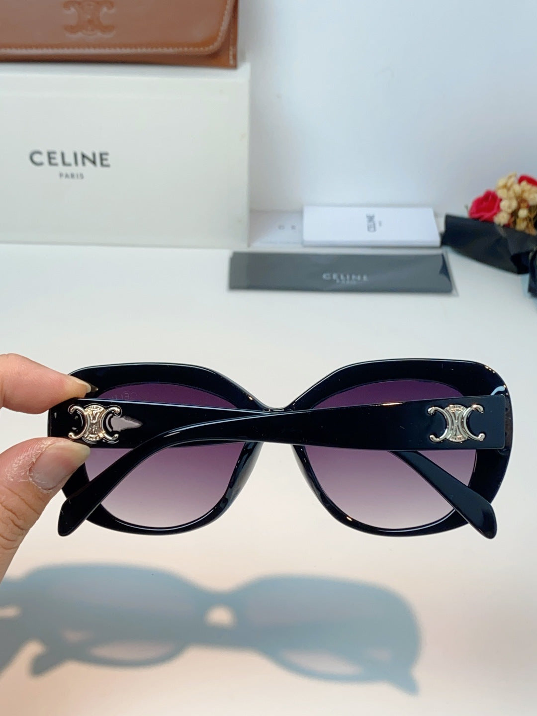 Celine Cat-Eye Black Lens Sunglasses for Men & Women - 358331 - detail image 5
