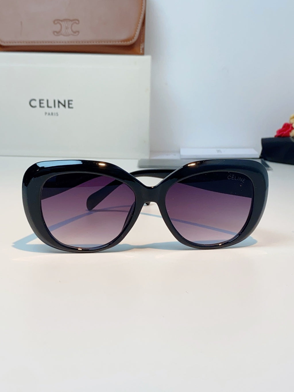 Celine Cat-Eye Black Lens Sunglasses for Men & Women - 358331 - detail image 2