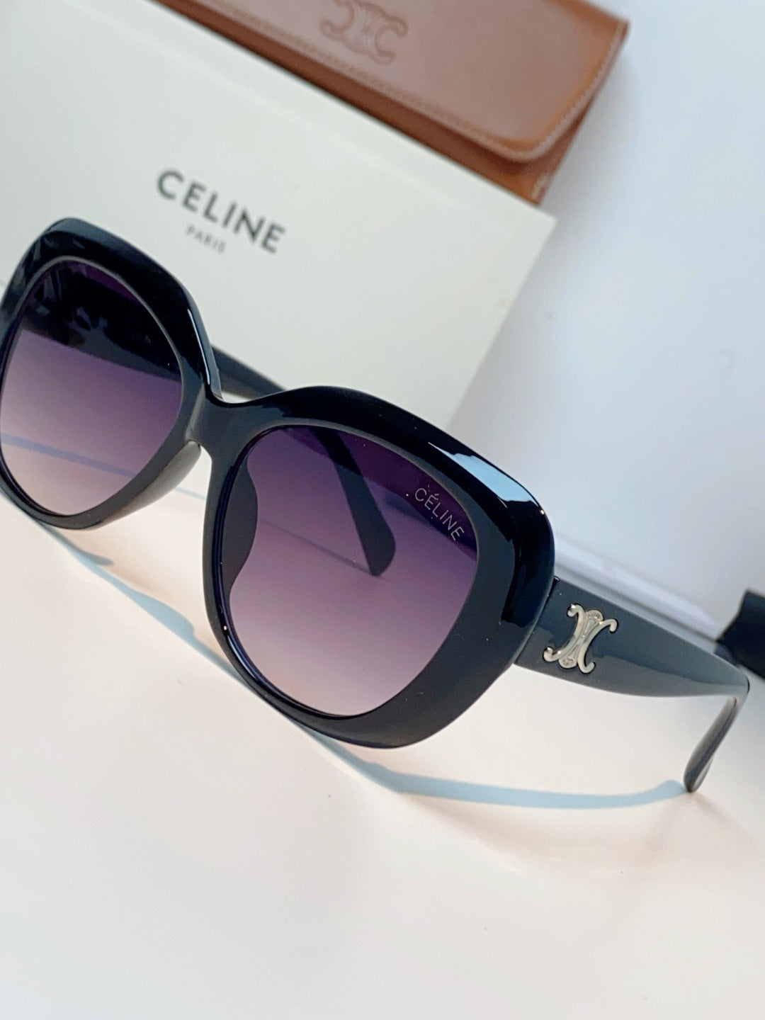 Celine Cat-Eye Black Lens Sunglasses for Men & Women - 358331 - detail image 7