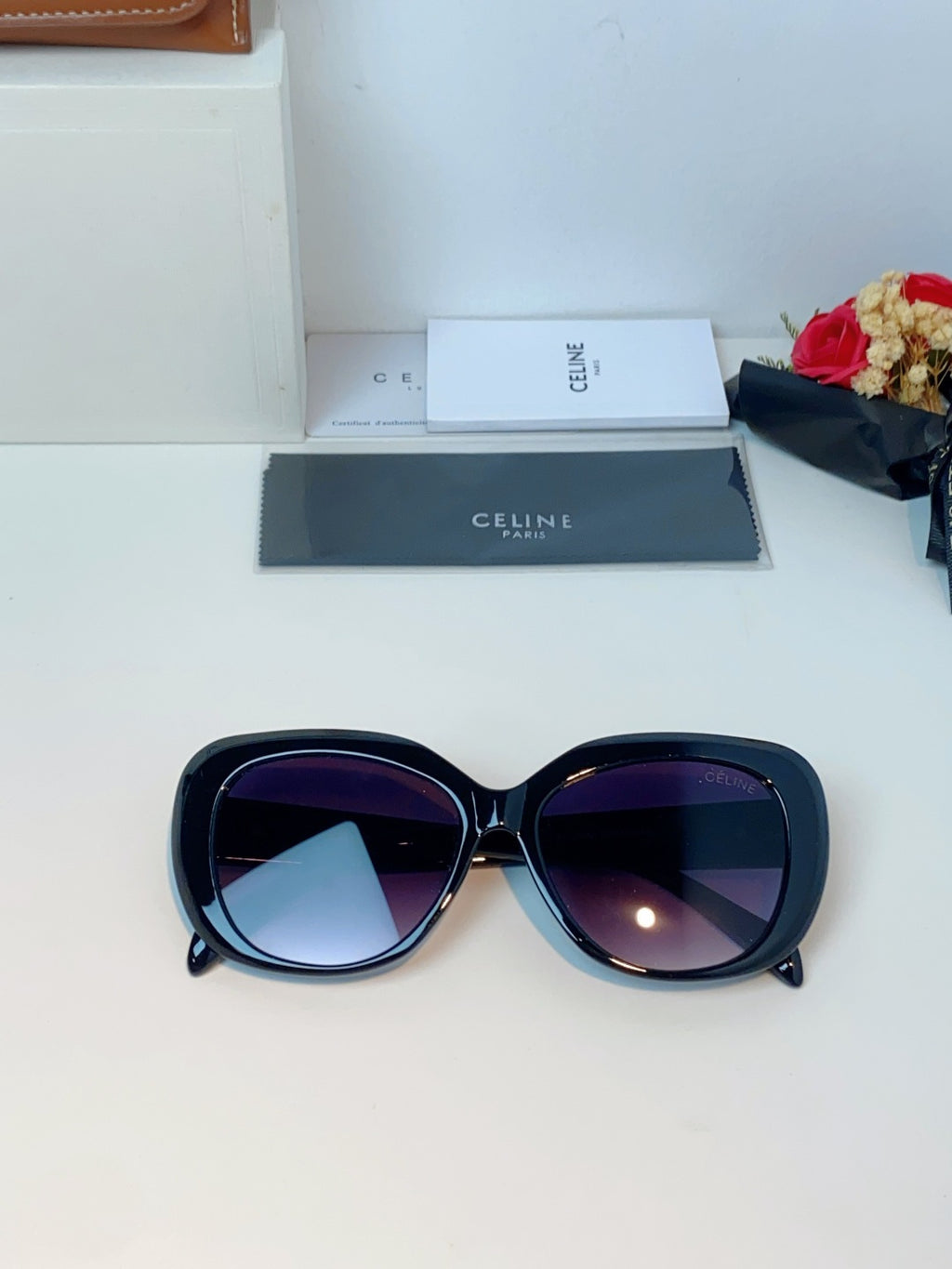 Celine Cat-Eye Black Lens Sunglasses for Men & Women - 358331 - detail image 10