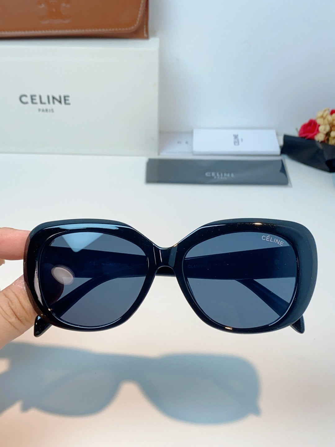 Celine Cat-Eye Black Lens Sunglasses for Men & Women - 358332 - detail image 4