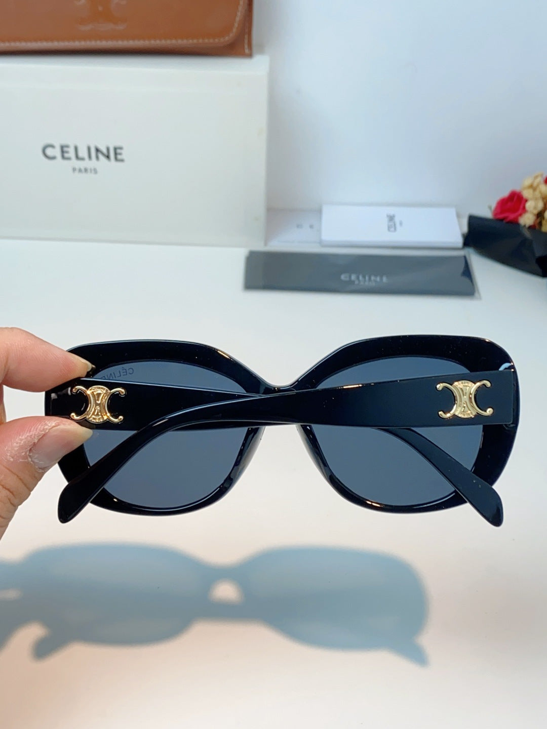 Celine Cat-Eye Black Lens Sunglasses for Men & Women - 358332 - detail image 5