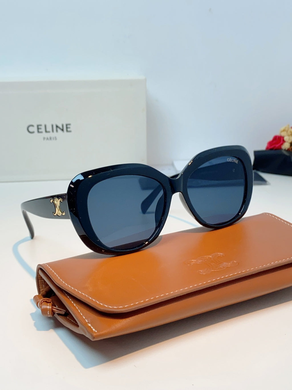 Celine Cat-Eye Black Lens Sunglasses for Men & Women - 358332 - detail image 11