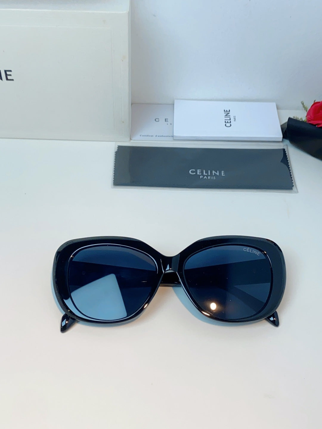 Celine Cat-Eye Black Lens Sunglasses for Men & Women - 358332 - detail image 10
