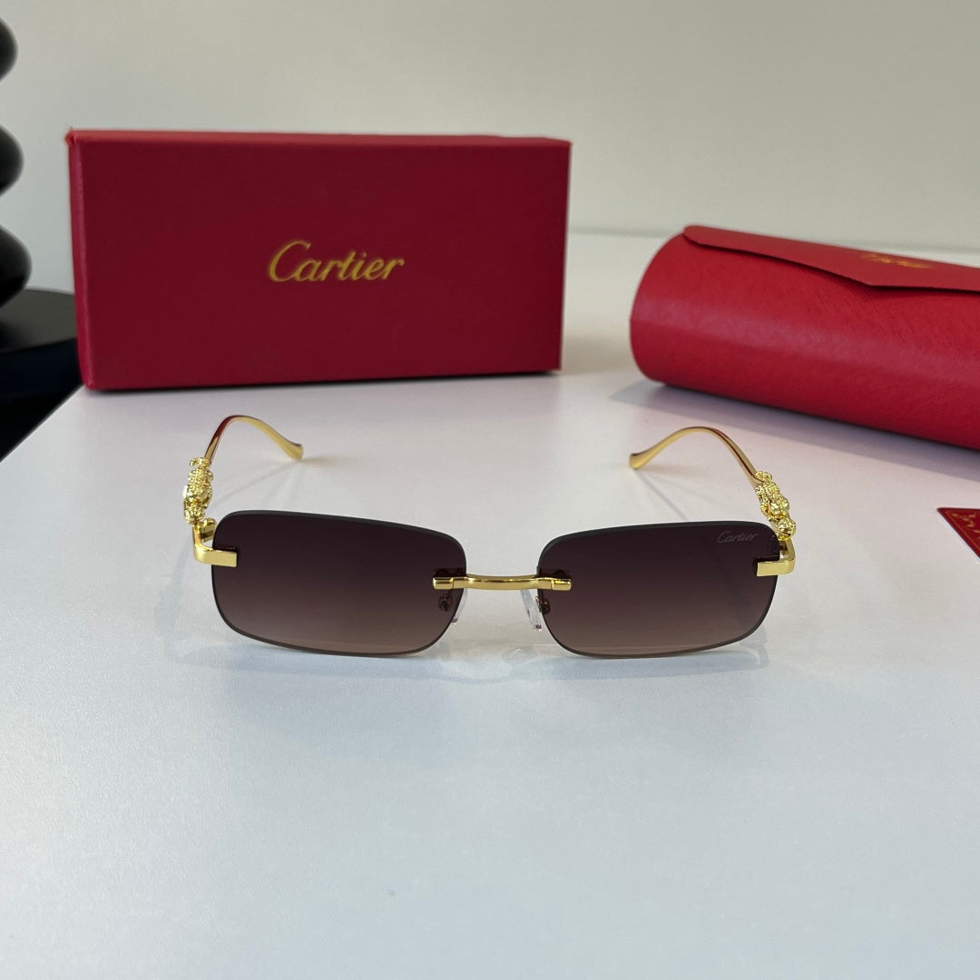 Cartier Lightweight Metal Rimless Silver Lens Sunglasses for Men & Wo - 415899 - detail image 2