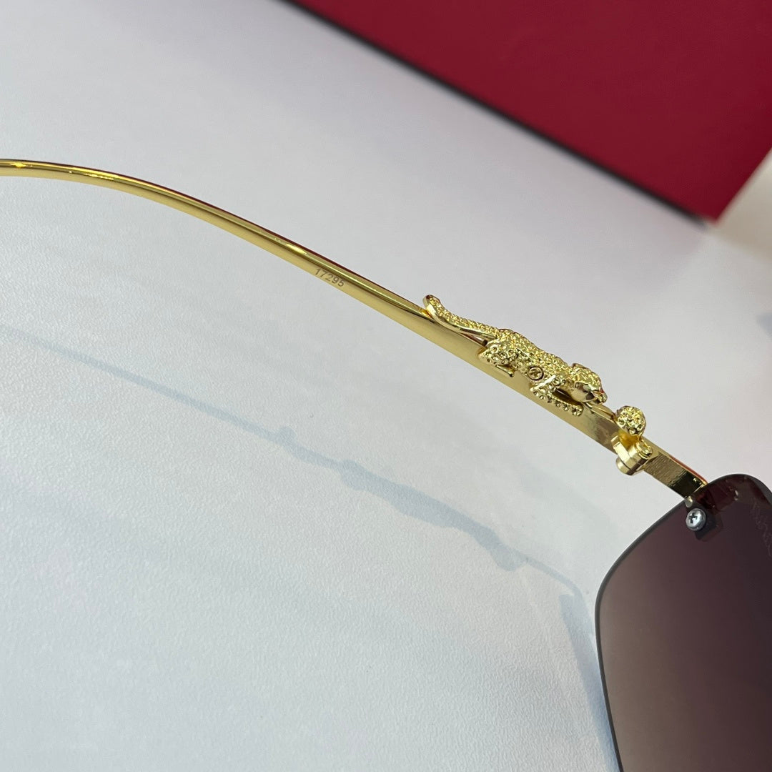 Cartier Lightweight Metal Rimless Silver Lens Sunglasses for Men & Wo - 415899 - detail image 10