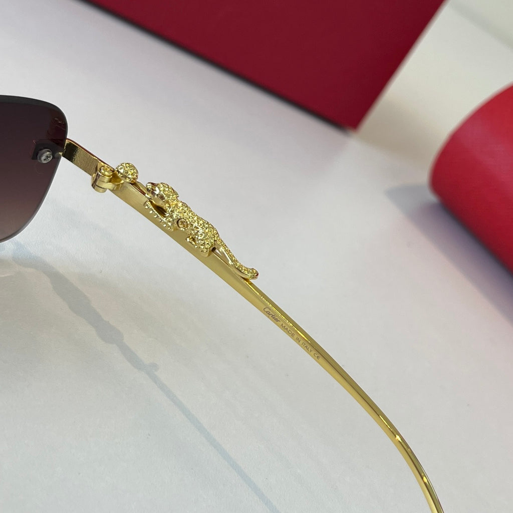 Cartier Lightweight Metal Rimless Silver Lens Sunglasses for Men & Wo - 415899 - detail image 11